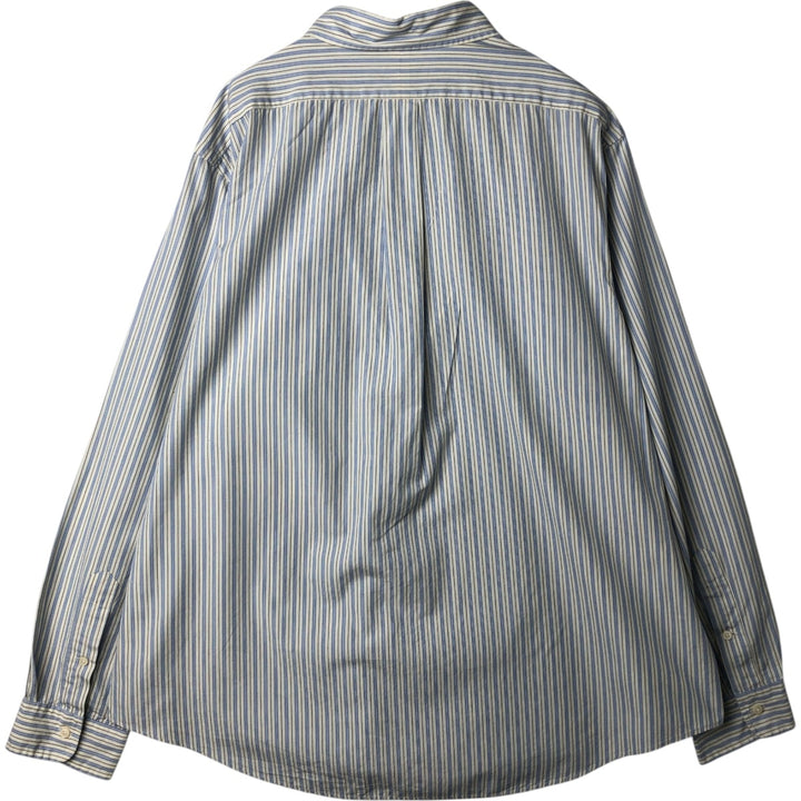 Ralph Lauren Multi-stripe Long Sleeve Button-down Striped Shirt Men's XXL cotton white type Vintage Second Hand
