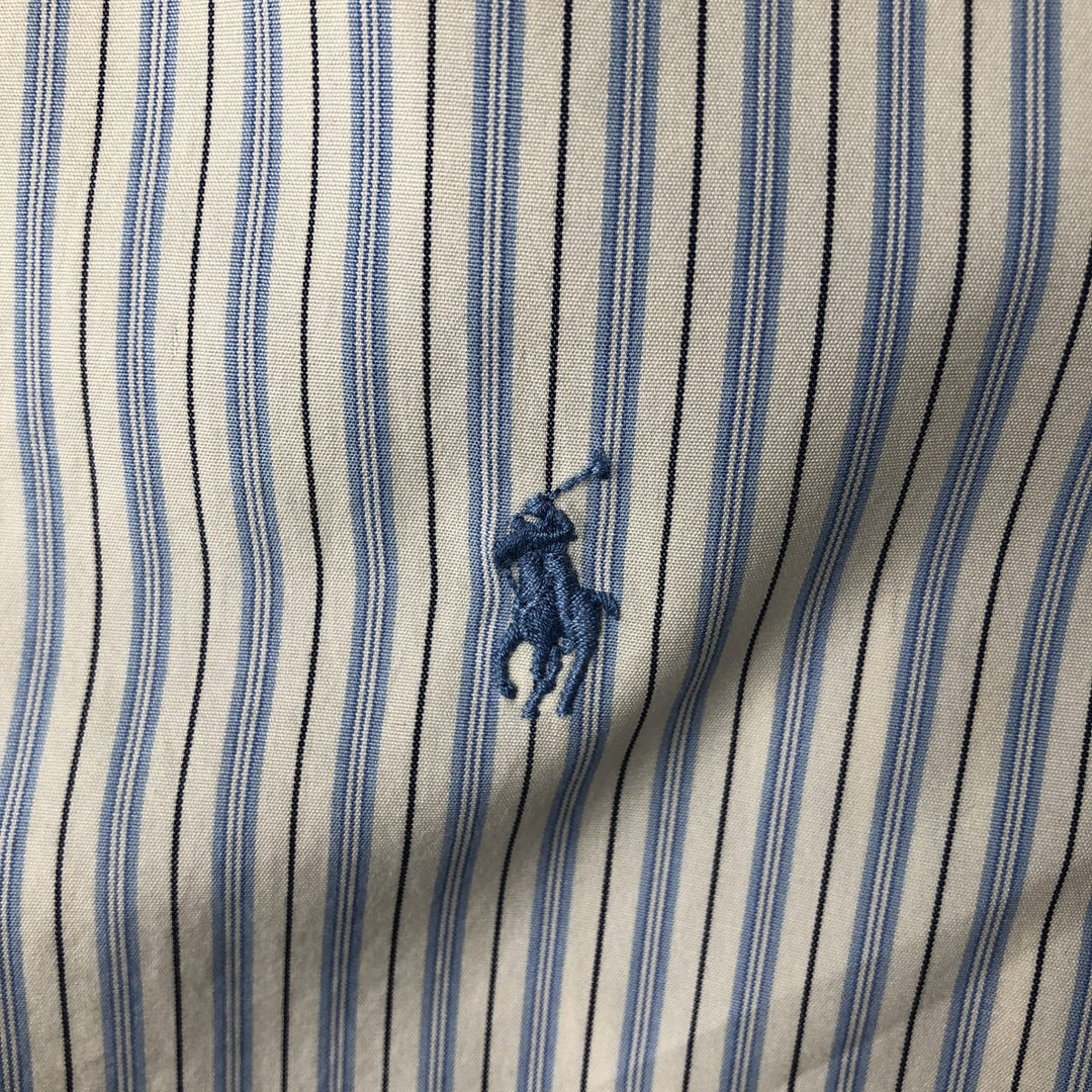 Ralph Lauren Multi-stripe Long Sleeve Button-down Striped Shirt Men's XXL cotton white type Vintage Second Hand