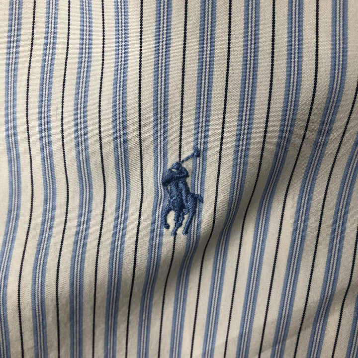 Ralph Lauren Multi-stripe Long Sleeve Button-down Striped Shirt Men's XXL cotton white type Vintage Second Hand