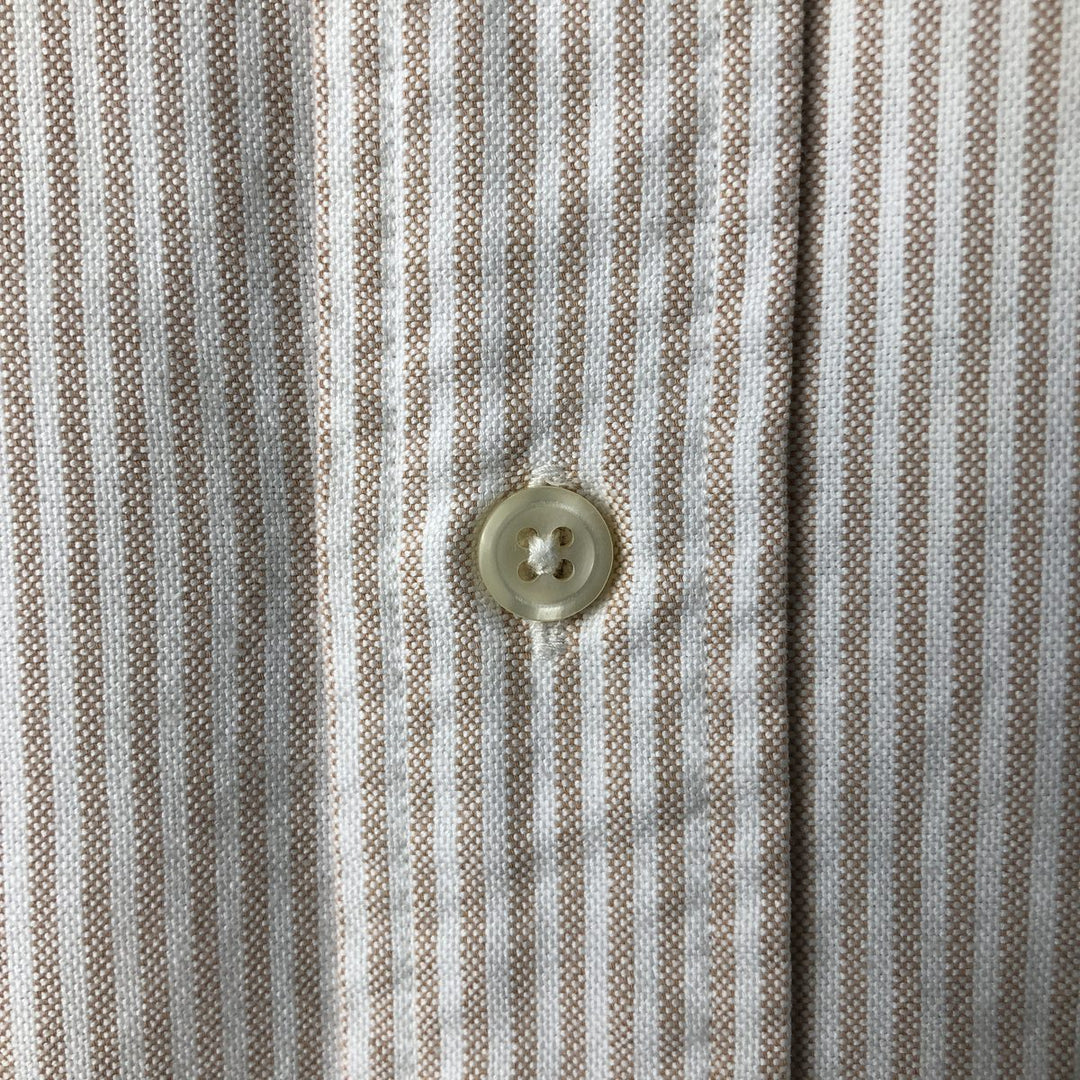 Ralph Lauren long sleeve button down striped shirt, men's XL size cotton white type Vintage Second Hand