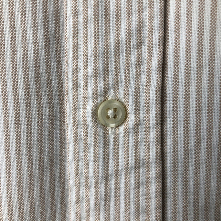 Ralph Lauren long sleeve button down striped shirt, men's XL size cotton white type Vintage Second Hand