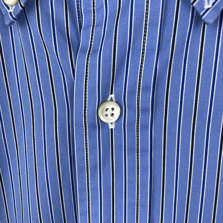 Ralph Lauren Classic Fit Long Sleeve Button Down Striped Shirt, Men's Size L cotton Blue type light blue Vintage Second Hand