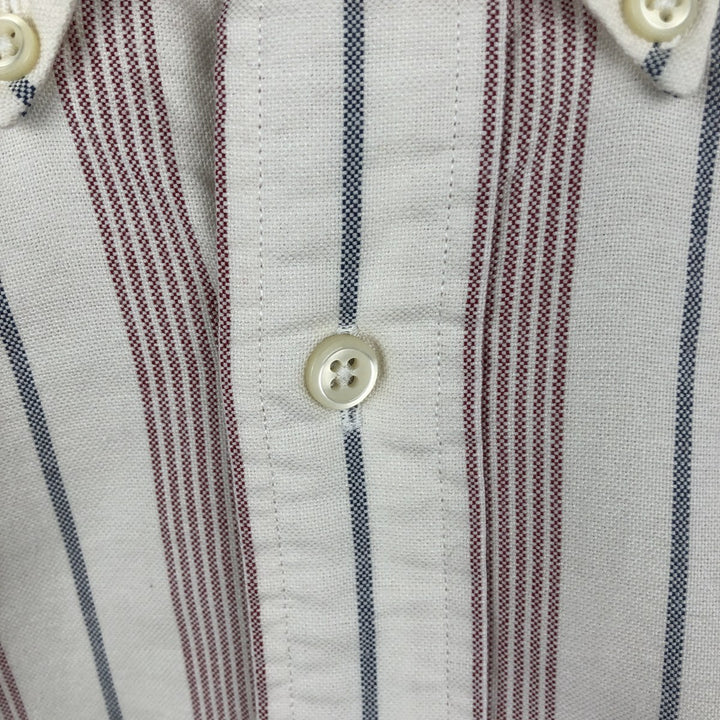 Ralph Lauren YARMOUTH Long Sleeve Button-Down Striped Shirt, Men's M Size cotton pale white type Vintage Second Hand