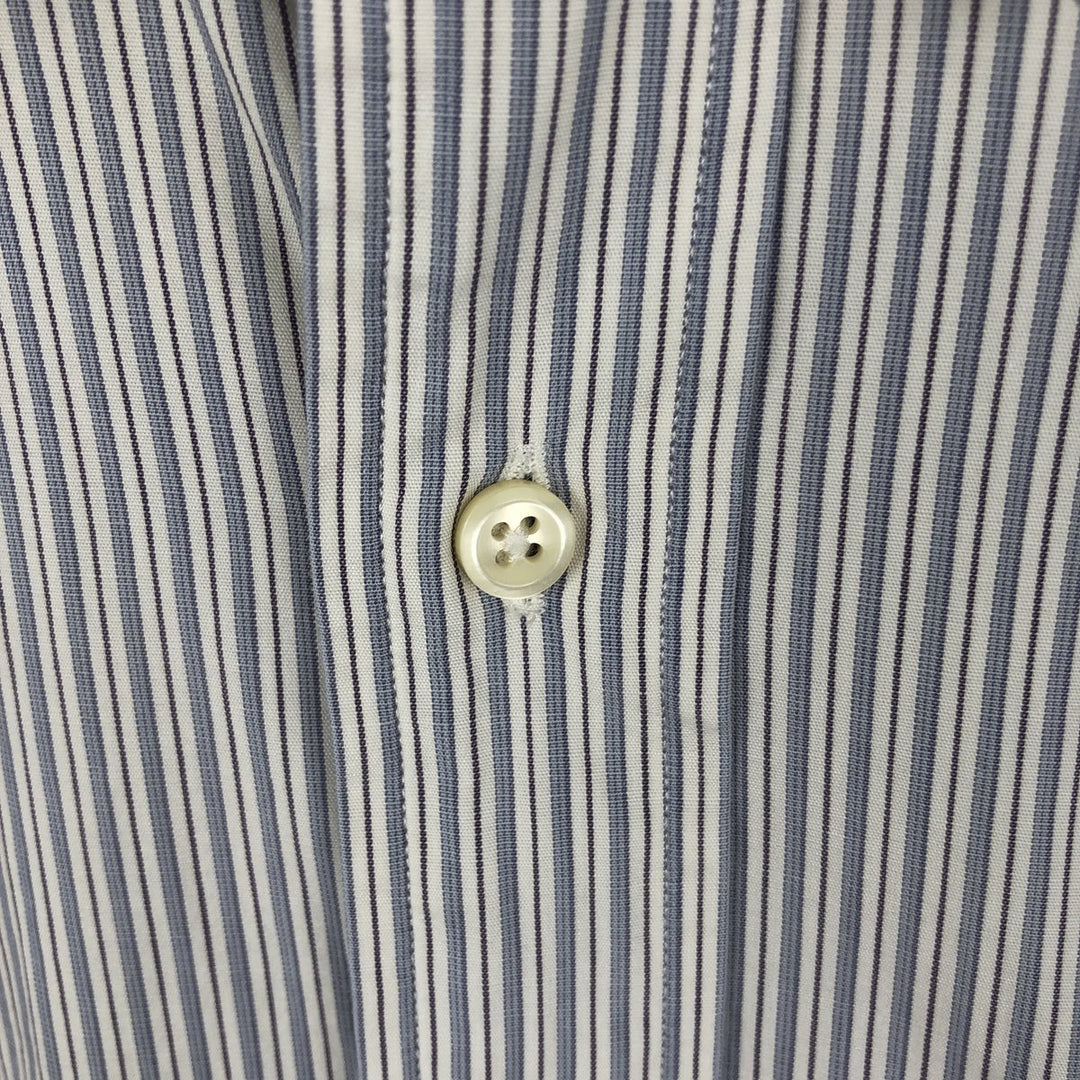 Ralph Lauren POLO by Ralph Lauren Long Sleeve Cotton Striped Shirt Men's Size L cotton pale white type Vintage Second Hand