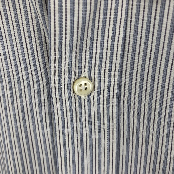Ralph Lauren POLO by Ralph Lauren Long Sleeve Cotton Striped Shirt Men's Size L cotton pale white type Vintage Second Hand