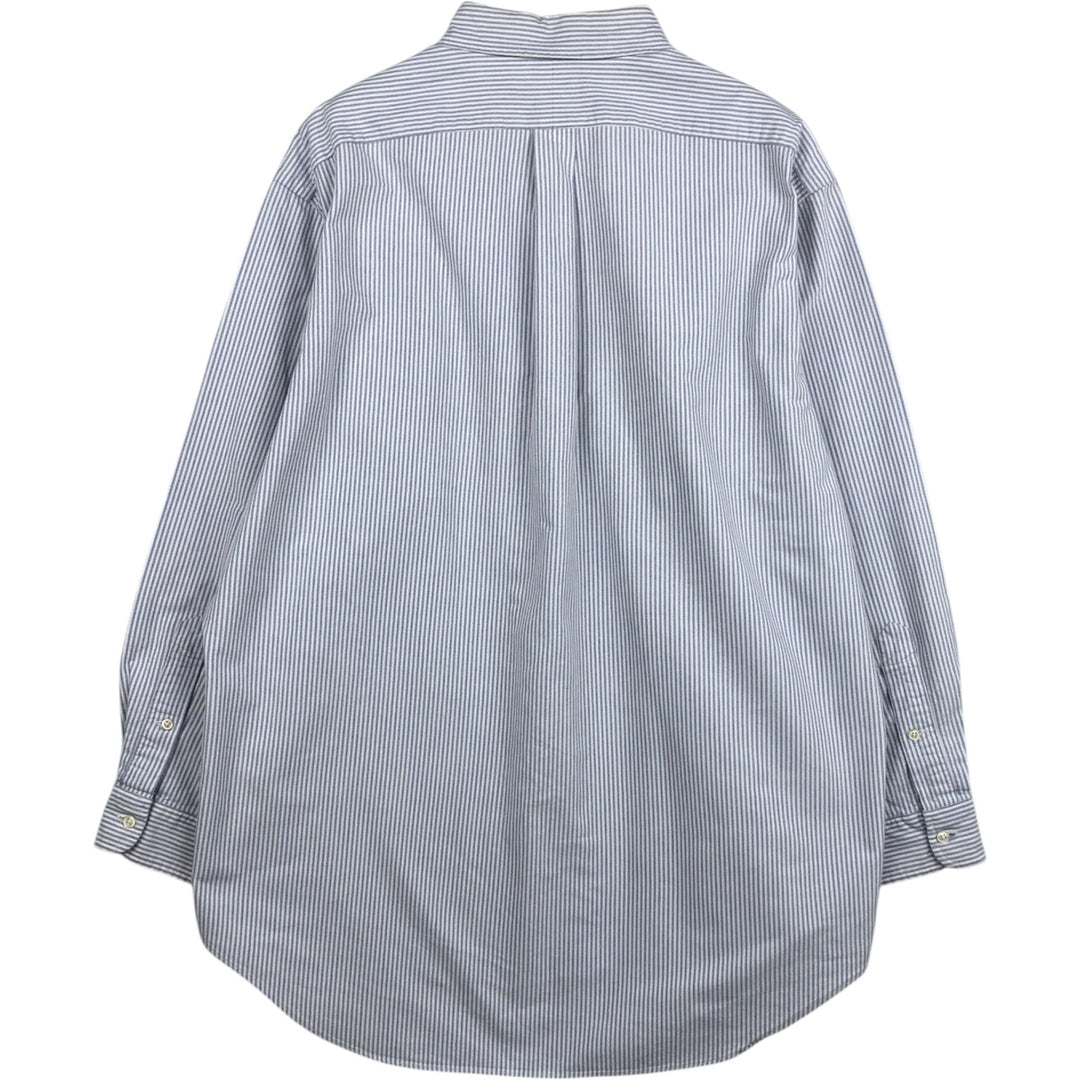 Ralph Lauren YARMOUTH Long Sleeve Button-Down Striped Shirt, Men's XL cotton pale white type Vintage Second Hand