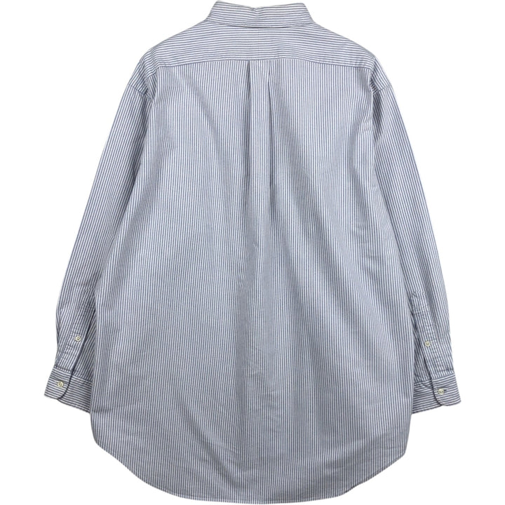 Ralph Lauren YARMOUTH Long Sleeve Button-Down Striped Shirt, Men's XL cotton pale white type Vintage Second Hand