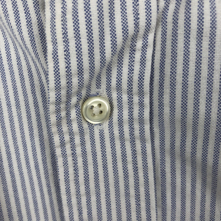 Ralph Lauren YARMOUTH Long Sleeve Button-Down Striped Shirt, Men's XL cotton pale white type Vintage Second Hand