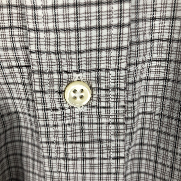 Ralph Lauren YARMOUTH Long Sleeve Button-Down Check Shirt, Men's Size M cotton white type Vintage Second Hand
