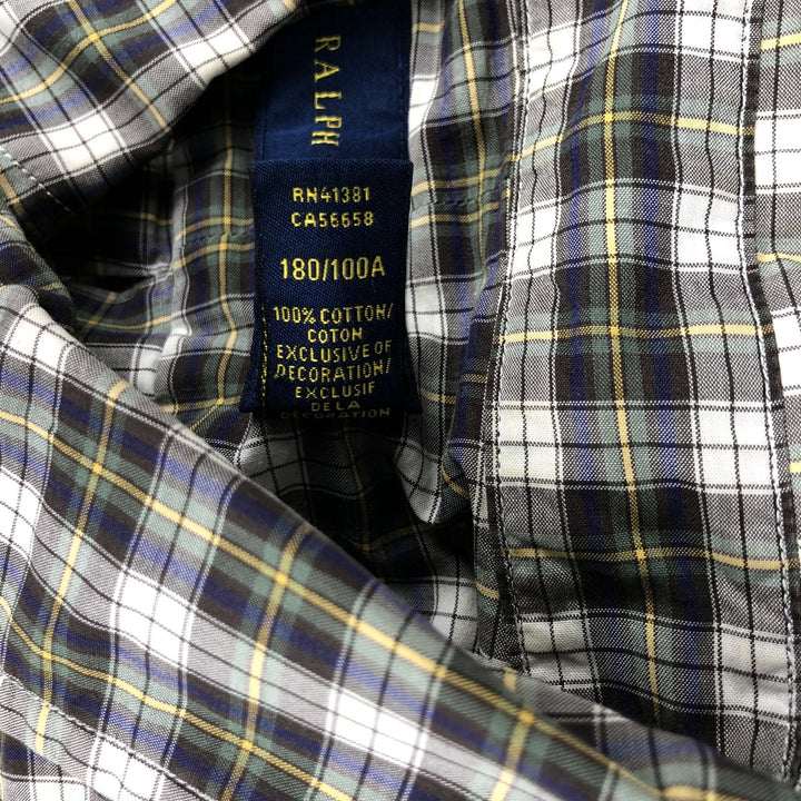 Ralph Lauren long sleeve button down check shirt, men's size L cotton multicolor Vintage Second Hand