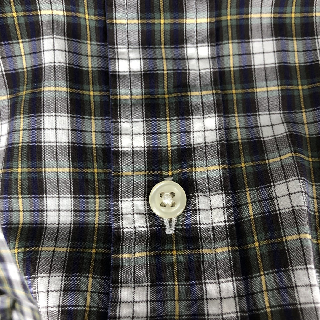 Ralph Lauren long sleeve button down check shirt, men's size L cotton multicolor Vintage Second Hand