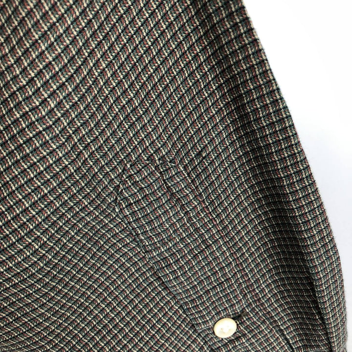 Ralph Lauren BLAIRE long sleeve button down check shirt, men's size M cotton Green type dark green Vintage Second Hand
