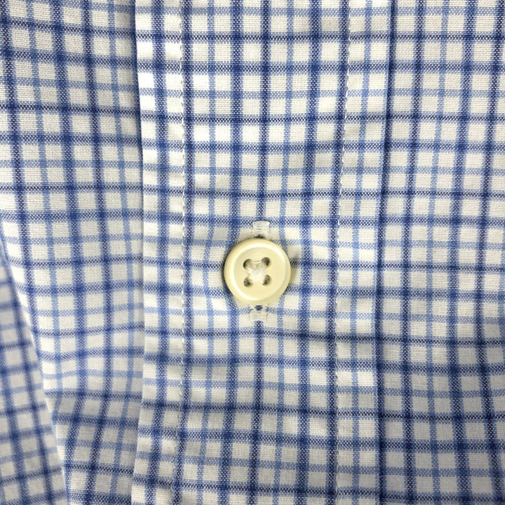 Ralph Lauren CUSTOM FIT long sleeve button down check shirt men's XL size cotton white type Vintage Second Hand