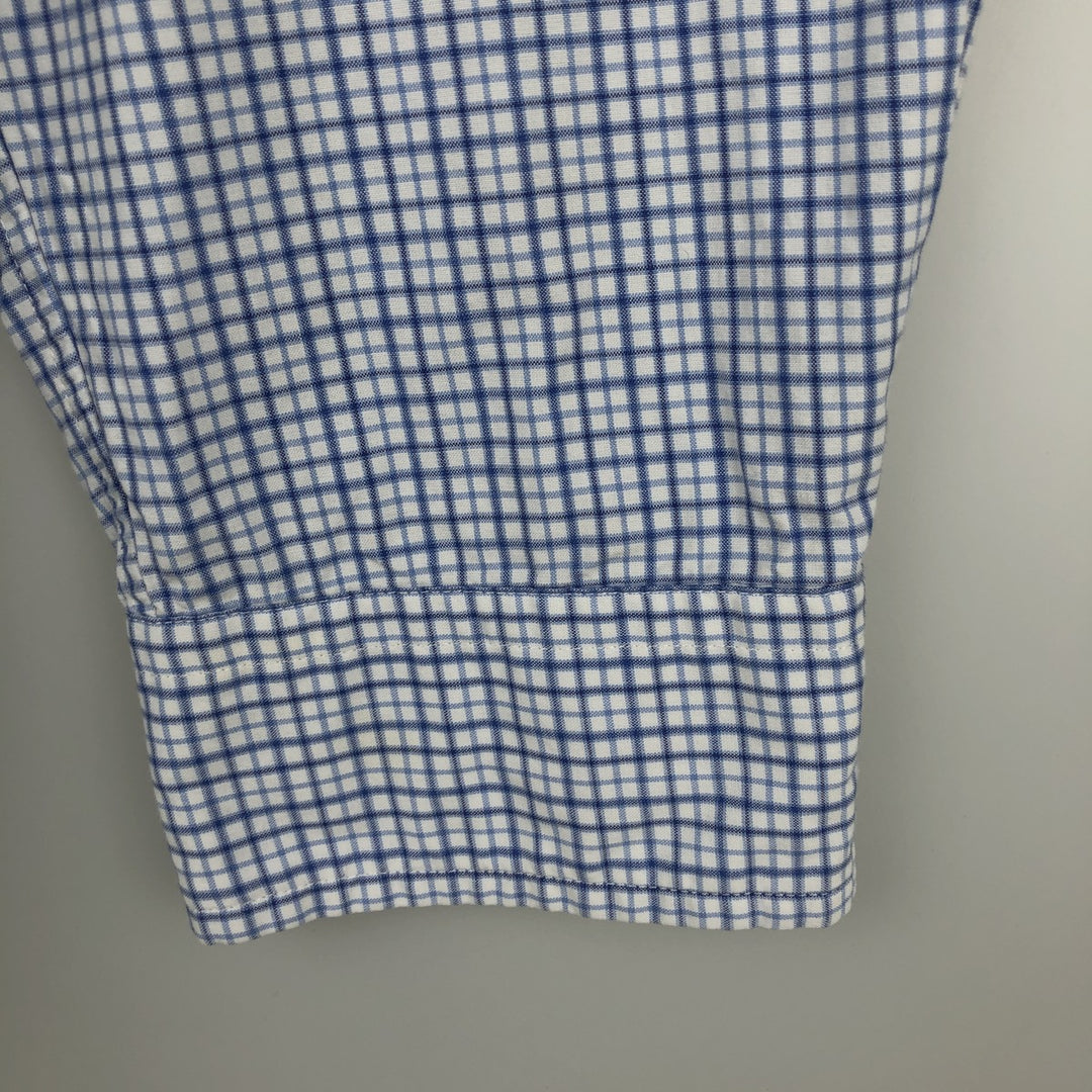Ralph Lauren CUSTOM FIT long sleeve button down check shirt men's XL size cotton white type Vintage Second Hand