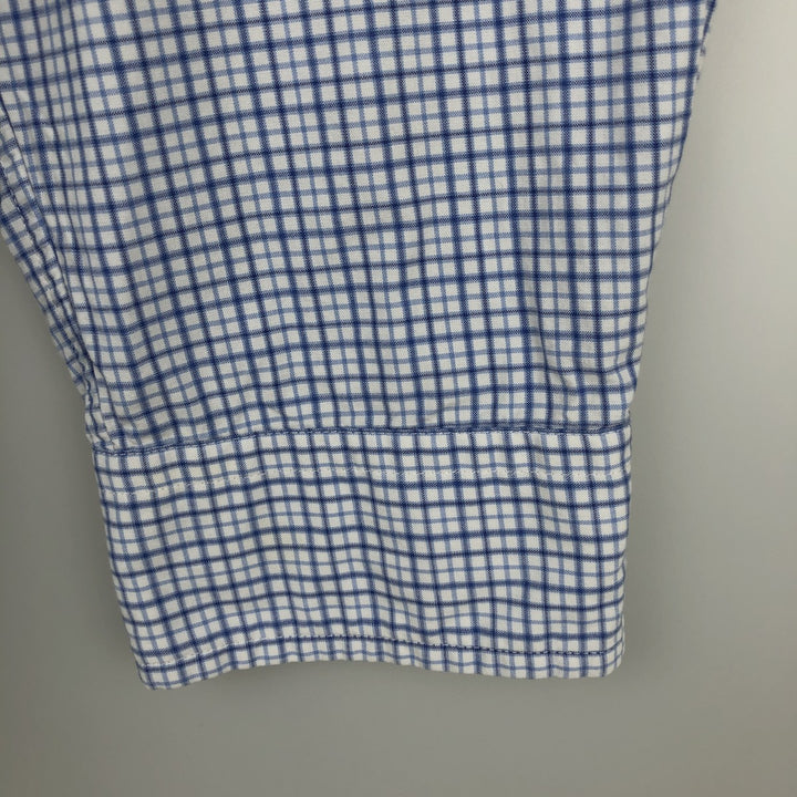 Ralph Lauren CUSTOM FIT long sleeve button down check shirt men's XL size cotton white type Vintage Second Hand