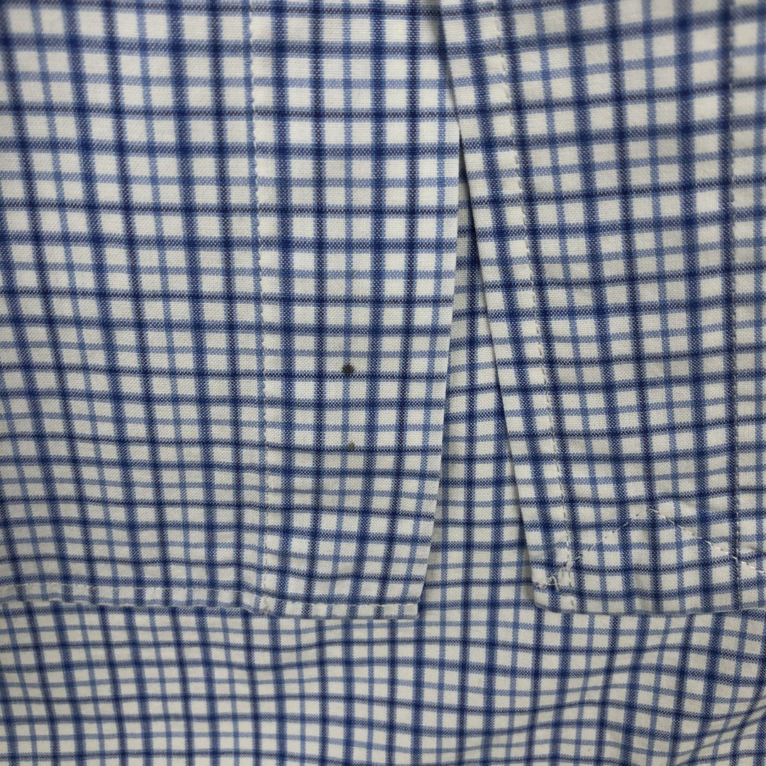 Ralph Lauren CUSTOM FIT long sleeve button down check shirt men's XL size cotton white type Vintage Second Hand