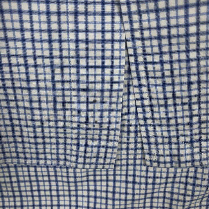 Ralph Lauren CUSTOM FIT long sleeve button down check shirt men's XL size cotton white type Vintage Second Hand