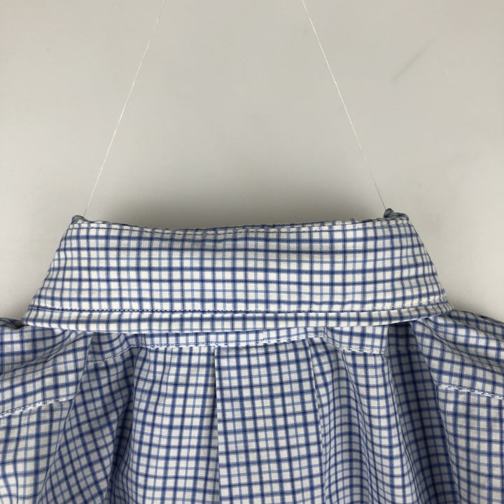 Ralph Lauren CUSTOM FIT long sleeve button down check shirt men's XL size cotton white type Vintage Second Hand