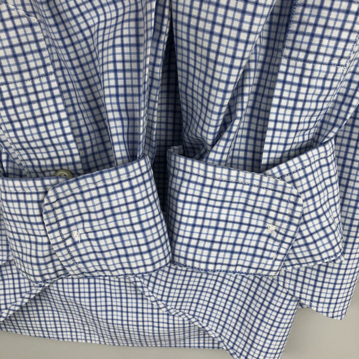 Ralph Lauren CUSTOM FIT long sleeve button down check shirt men's XL size cotton white type Vintage Second Hand