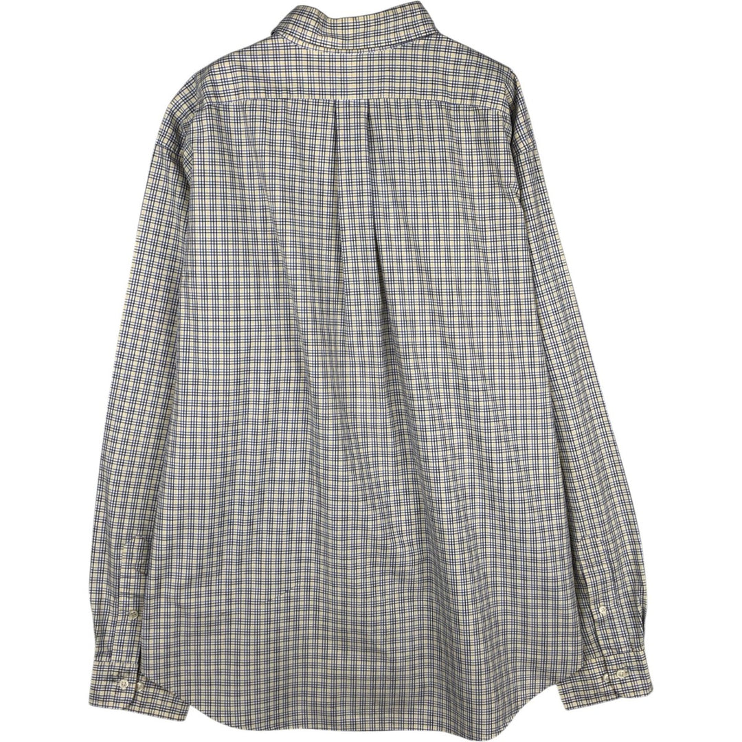 Ralph Lauren Classic Fit Long Sleeve Button Down Check Shirt Men's XL cotton white type Vintage Second Hand