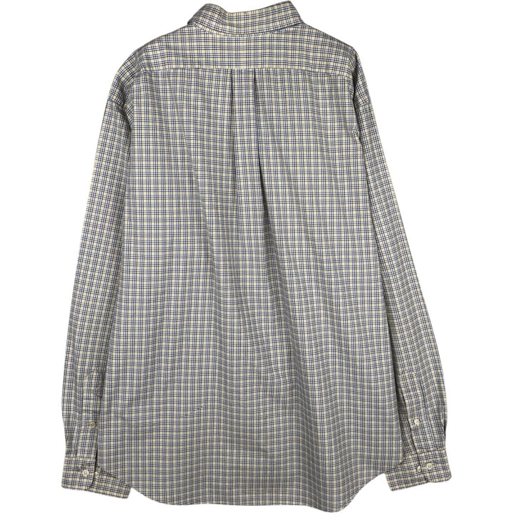 Ralph Lauren Classic Fit Long Sleeve Button Down Check Shirt Men's XL cotton white type Vintage Second Hand