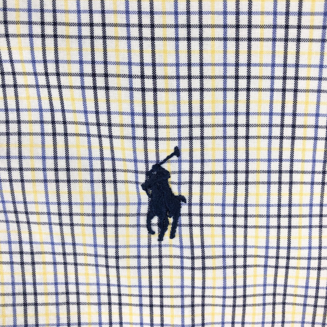 Ralph Lauren Classic Fit Long Sleeve Button Down Check Shirt Men's XL cotton white type Vintage Second Hand