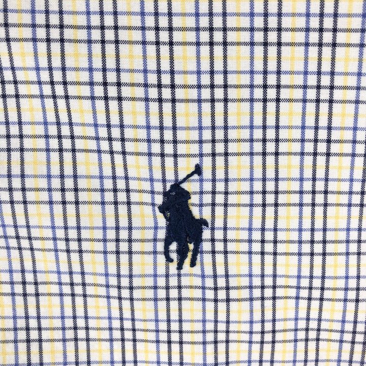 Ralph Lauren Classic Fit Long Sleeve Button Down Check Shirt Men's XL cotton white type Vintage Second Hand