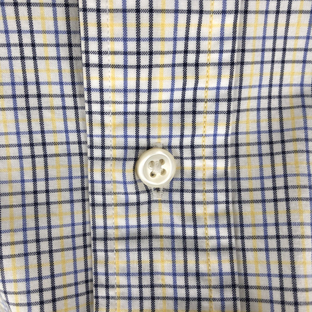 Ralph Lauren Classic Fit Long Sleeve Button Down Check Shirt Men's XL cotton white type Vintage Second Hand
