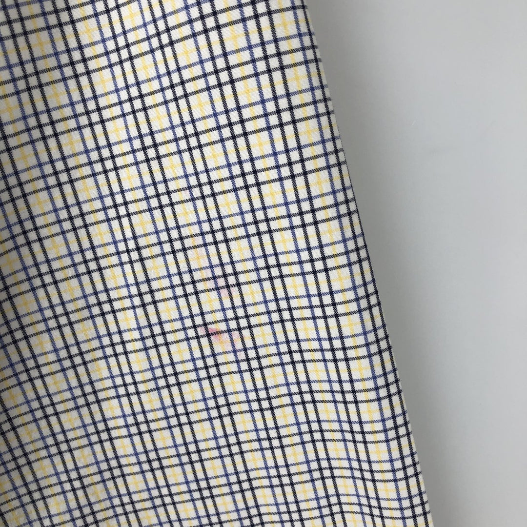 Ralph Lauren Classic Fit Long Sleeve Button Down Check Shirt Men's XL cotton white type Vintage Second Hand