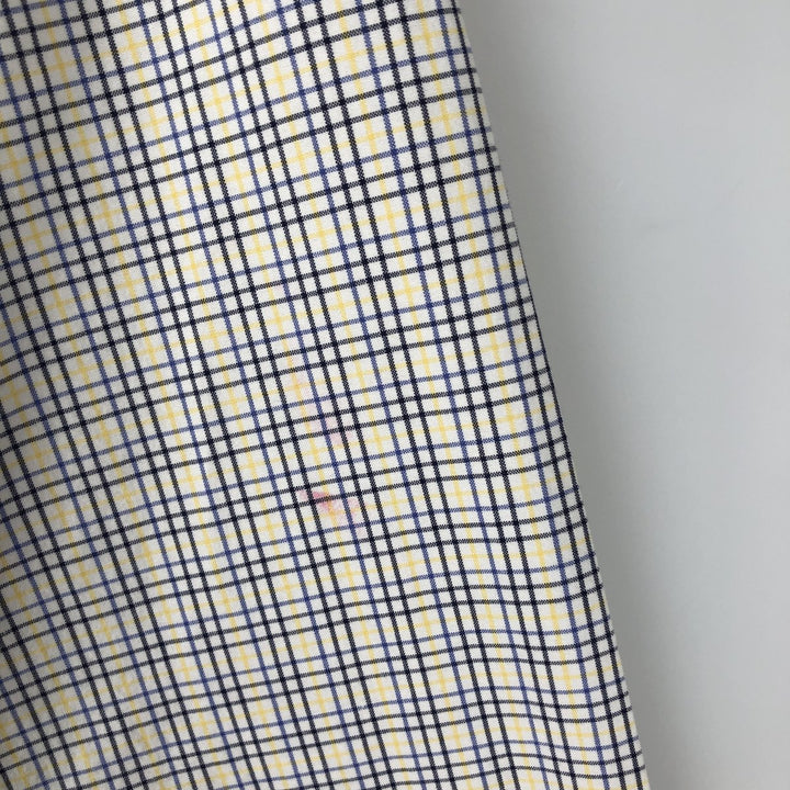 Ralph Lauren Classic Fit Long Sleeve Button Down Check Shirt Men's XL cotton white type Vintage Second Hand