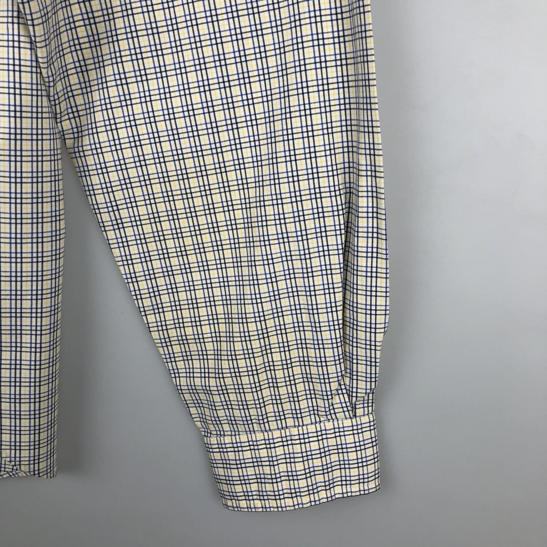 Ralph Lauren Classic Fit Long Sleeve Button Down Check Shirt Men's XL cotton white type Vintage Second Hand