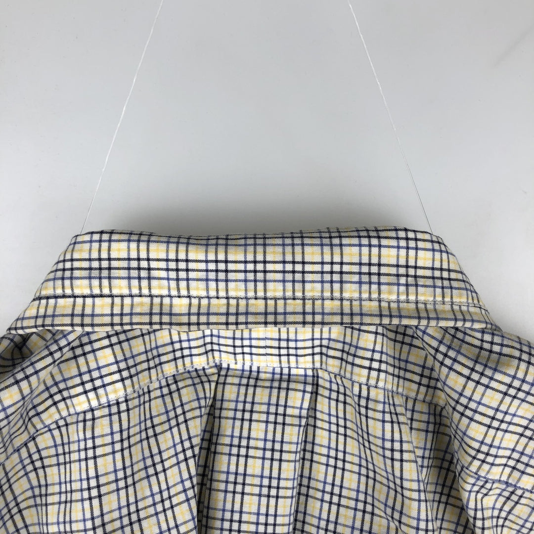 Ralph Lauren Classic Fit Long Sleeve Button Down Check Shirt Men's XL cotton white type Vintage Second Hand