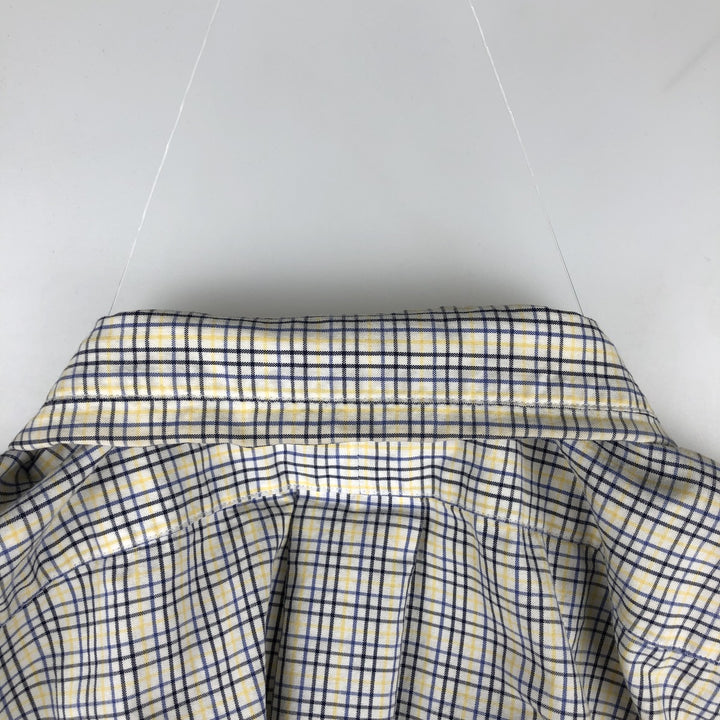 Ralph Lauren Classic Fit Long Sleeve Button Down Check Shirt Men's XL cotton white type Vintage Second Hand