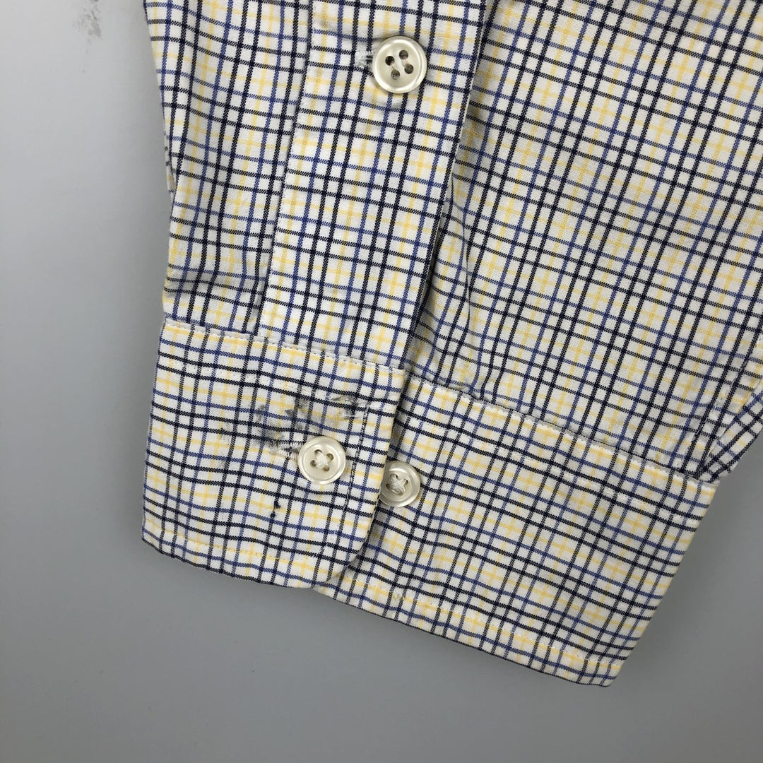 Ralph Lauren Classic Fit Long Sleeve Button Down Check Shirt Men's XL cotton white type Vintage Second Hand