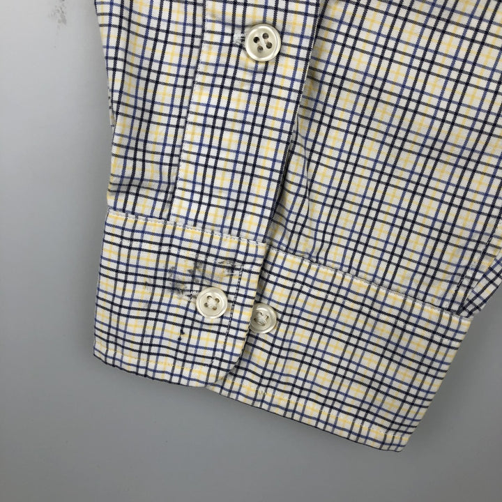 Ralph Lauren Classic Fit Long Sleeve Button Down Check Shirt Men's XL cotton white type Vintage Second Hand