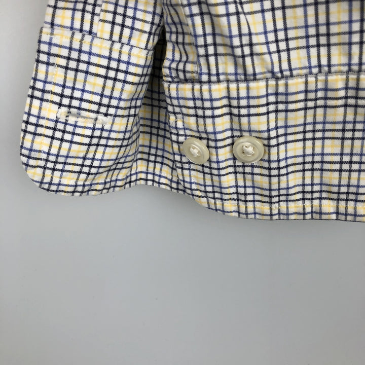 Ralph Lauren Classic Fit Long Sleeve Button Down Check Shirt Men's XL cotton white type Vintage Second Hand