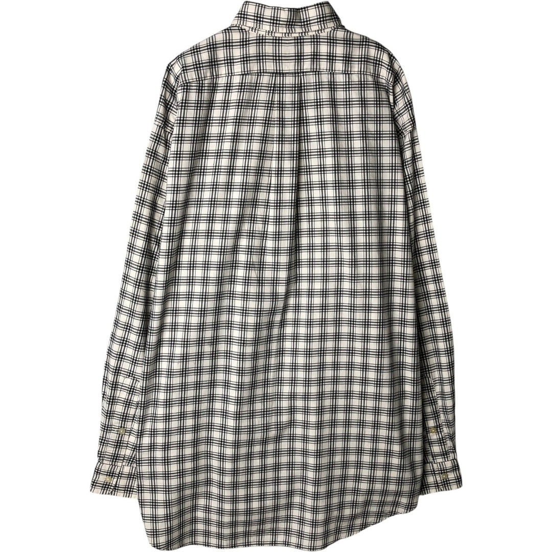 Ralph Lauren RALPH LAUREN GOLF BLAKE long-sleeved button-down check shirt, men's size L cotton white type Vintage Second Hand