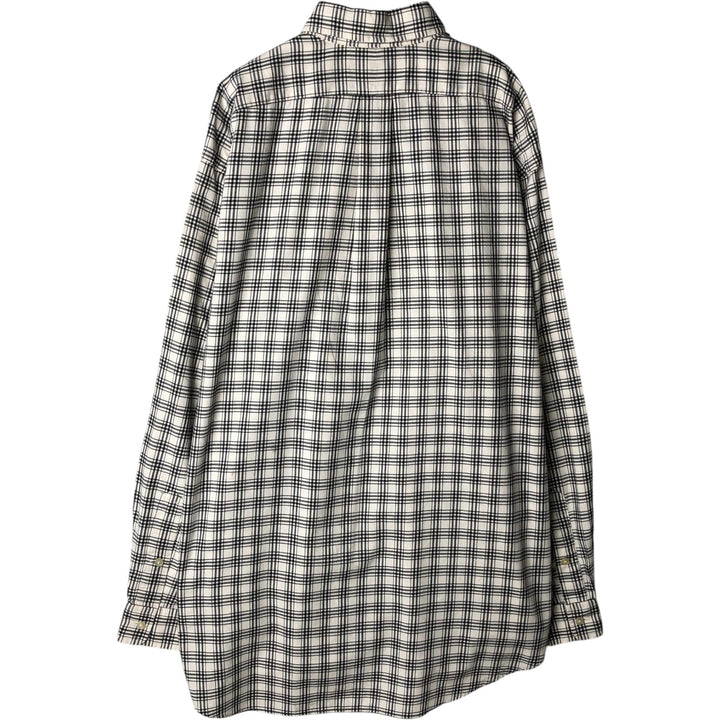 Ralph Lauren RALPH LAUREN GOLF BLAKE long-sleeved button-down check shirt, men's size L cotton white type Vintage Second Hand
