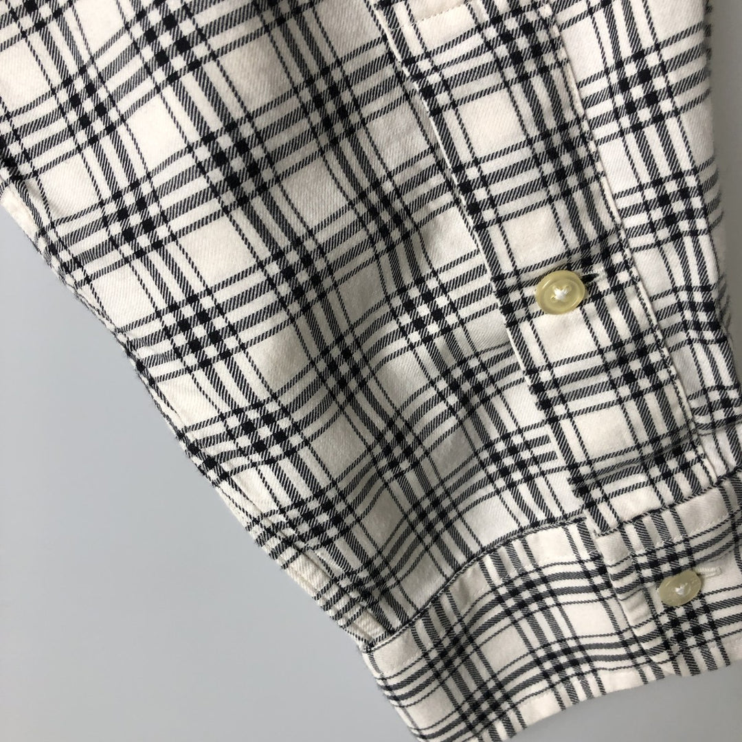 Ralph Lauren RALPH LAUREN GOLF BLAKE long-sleeved button-down check shirt, men's size L cotton white type Vintage Second Hand
