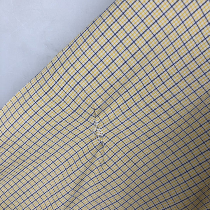 Ralph Lauren BLAKE long sleeve button down check shirt, men's size L cotton yellow type Vintage Second Hand