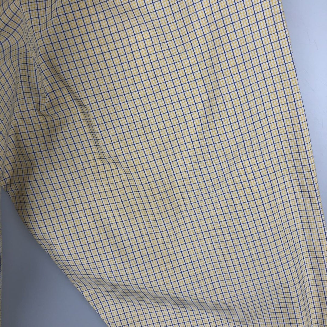 Ralph Lauren BLAKE long sleeve button down check shirt, men's size L cotton yellow type Vintage Second Hand