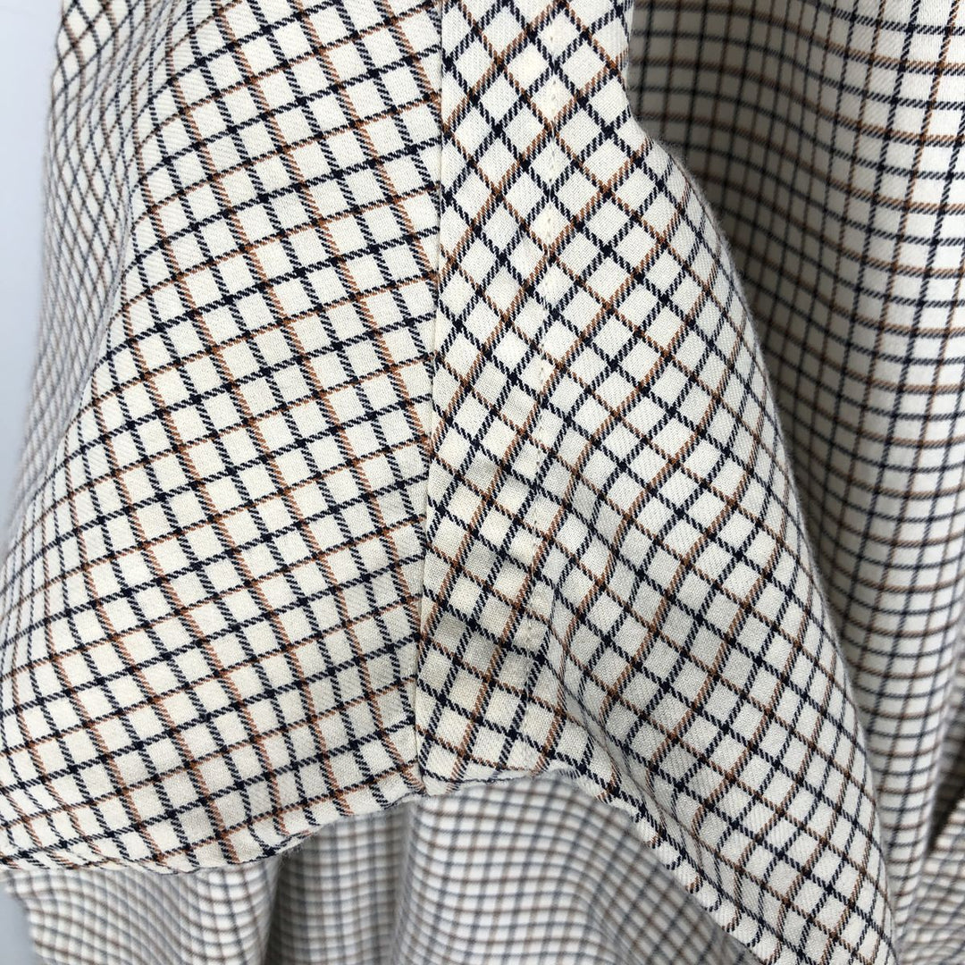 Ralph Lauren ELLINGTON Long-Sleeve Button-Down Check Shirt, Men's Size XL (approx.) cotton white type Vintage Second Hand