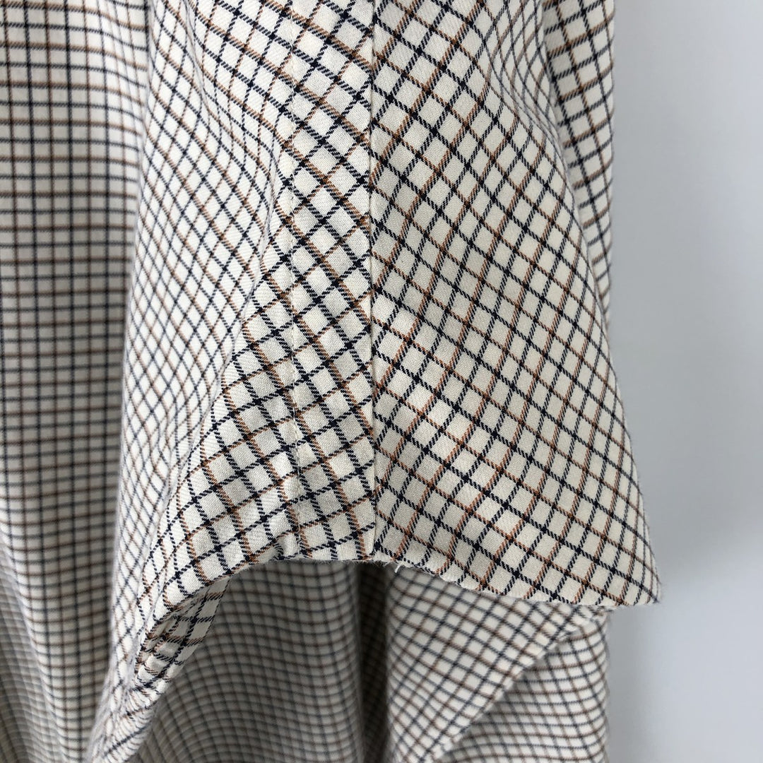 Ralph Lauren ELLINGTON Long-Sleeve Button-Down Check Shirt, Men's Size XL (approx.) cotton white type Vintage Second Hand