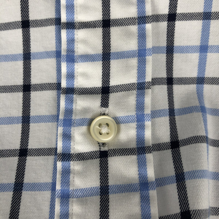 Ralph Lauren CUSTOM FIT long sleeve button down check shirt, men's size L cotton white type Vintage Second Hand