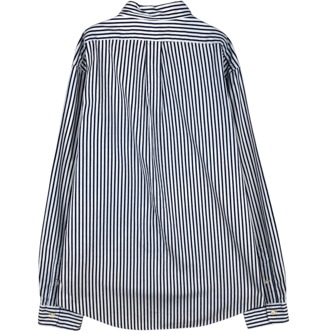Ralph Lauren CUSTOM FIT long sleeve button down striped shirt men's XL size cotton white type Vintage Second Hand