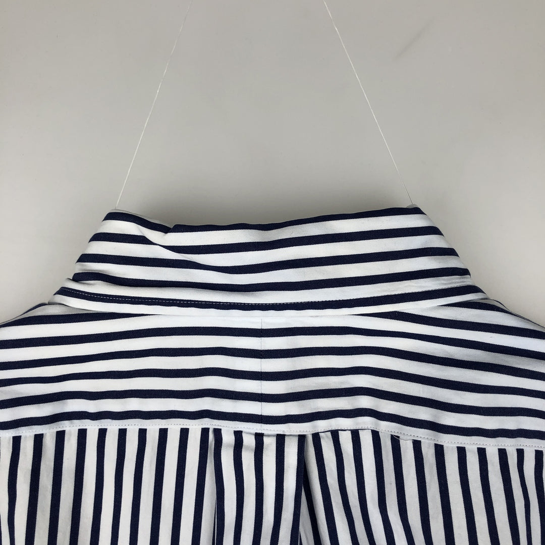 Ralph Lauren CUSTOM FIT long sleeve button down striped shirt men's XL size cotton white type Vintage Second Hand