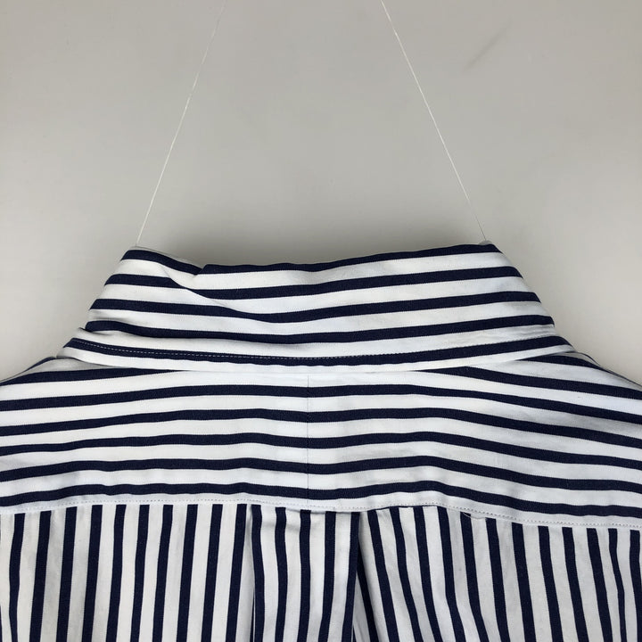 Ralph Lauren CUSTOM FIT long sleeve button down striped shirt men's XL size cotton white type Vintage Second Hand
