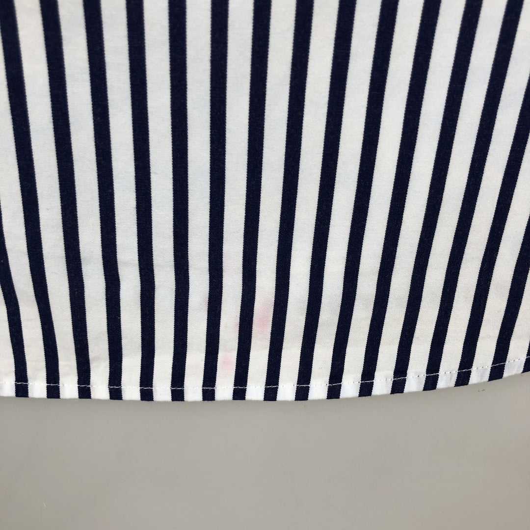 Ralph Lauren CUSTOM FIT long sleeve button down striped shirt men's XL size cotton white type Vintage Second Hand