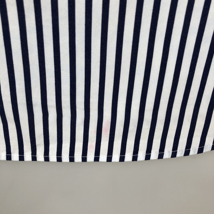 Ralph Lauren CUSTOM FIT long sleeve button down striped shirt men's XL size cotton white type Vintage Second Hand