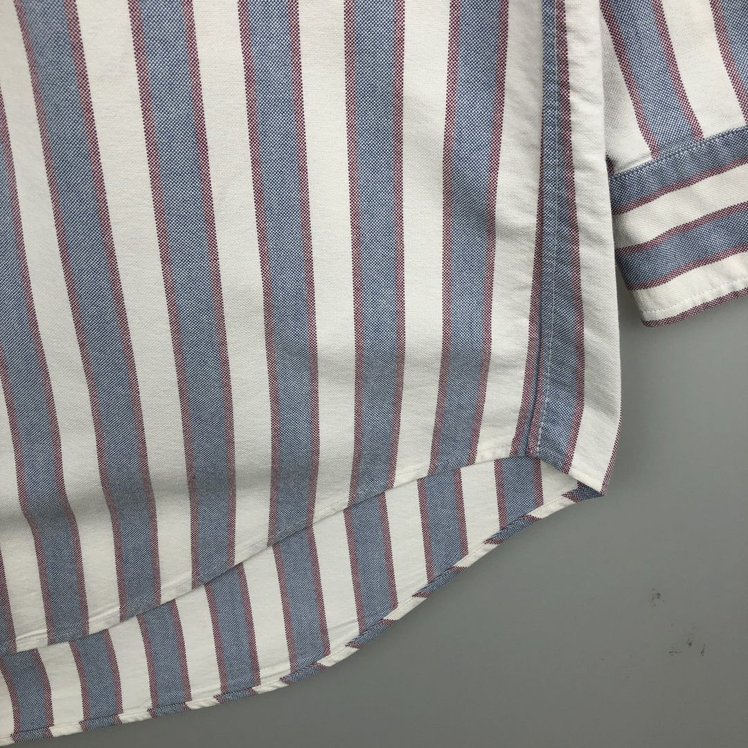 Ralph Lauren YARMOUTH Long Sleeve Button-Down Striped Shirt, Men's Size L cotton pale white type Vintage Second Hand